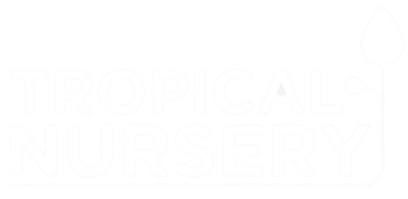 LOGO TROPICAL NURSERY BLANCO HORIZONTAL SIN FONDO